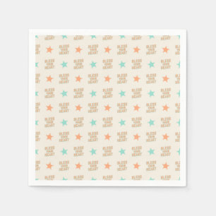 Southern Snark: Bless Your Heart (teal & coral) Napkin