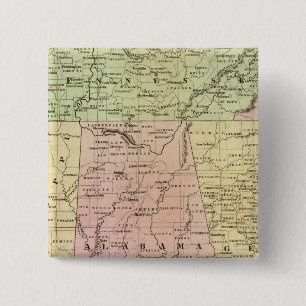 Southern States Olney Map 2 Inch Square Button