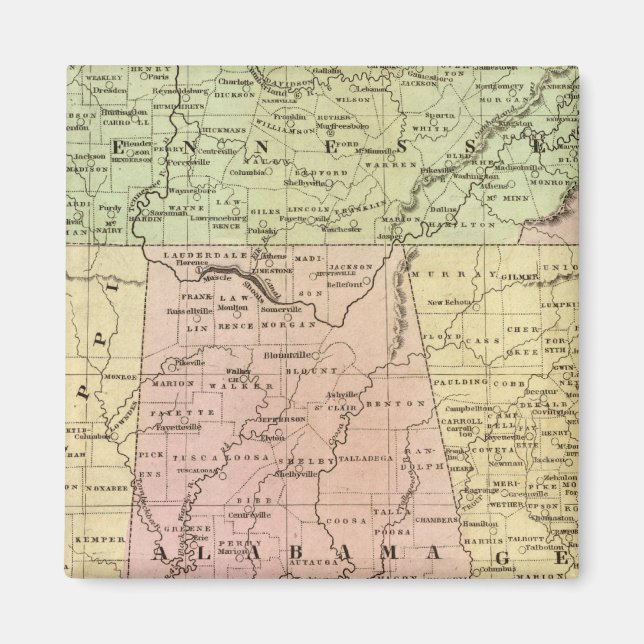 Southern States Olney Map Magnet (Front)