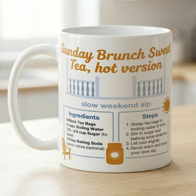 Southern Sweet Tea Recipe Lemon Mason Jar Coffee Mug (Creator Uploaded)