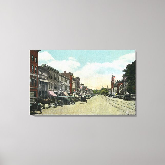 Southern View Down Main Street Canvas Print (Front)