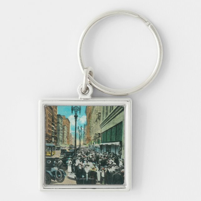 Southern View of Broadway from 6th Street Keychain (Front)