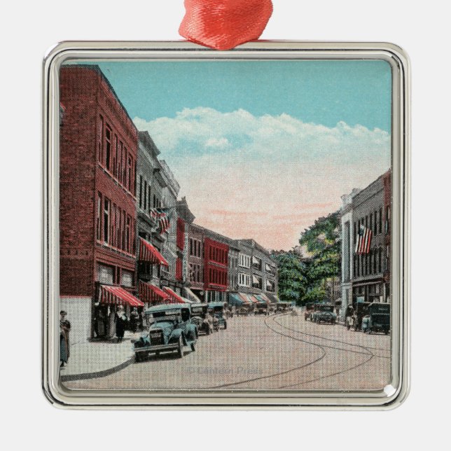 Southern View of Margaret Street Metal Ornament (Front)