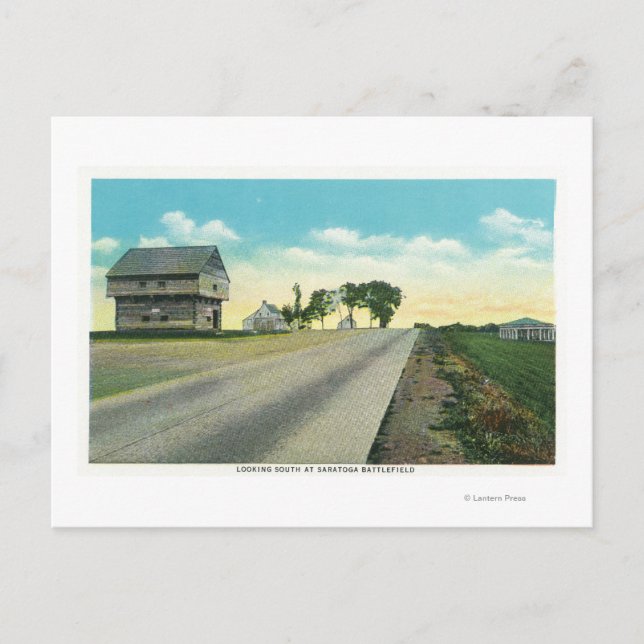 Southern View of Saratoga Battlefield Postcard (Front)