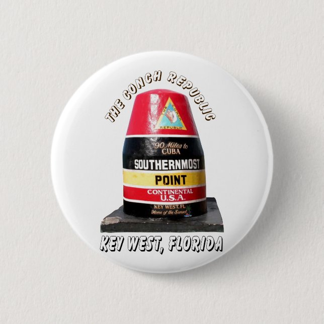 Southernmost Point 2 Inch Round Button (Front)