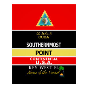 Southernmost Point Buoy Key West Poster