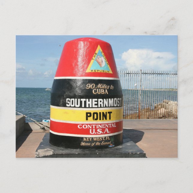 Southernmost Point of United States, Key West Postcard (Front)