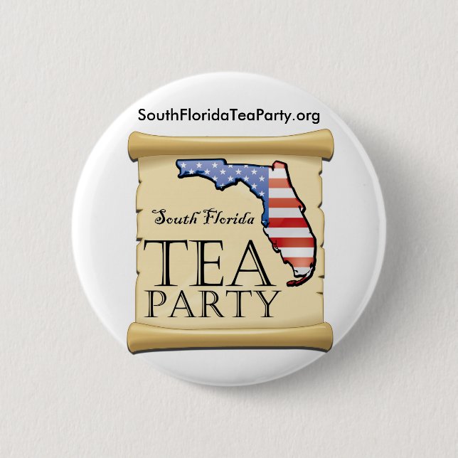 SouthFloridaTeaParty.org 2 Inch Round Button (Front)