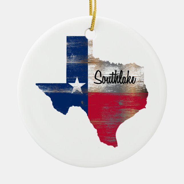 Southlake Texas Ceramic Ornament (Front)