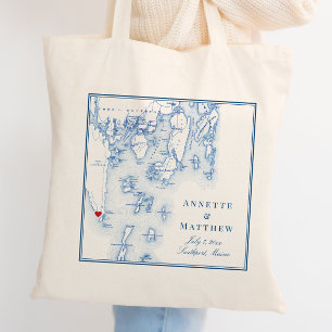 Southport Boothbay Harbour Maine Wedding Welcome Tote Bag