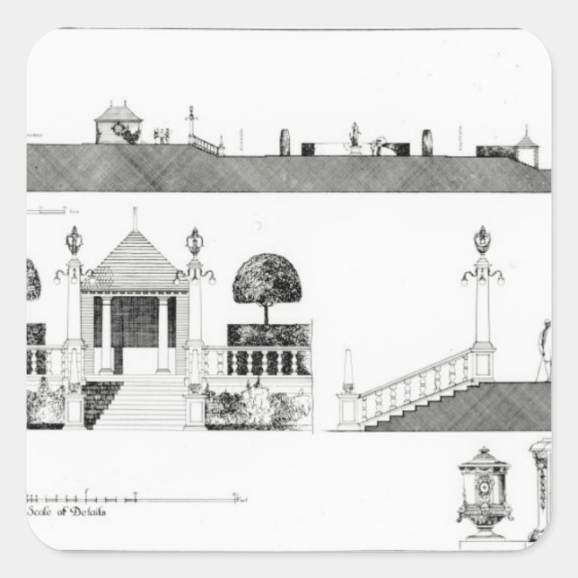 Southport: Section and Details of Upper Terrace an Square Sticker (Front)