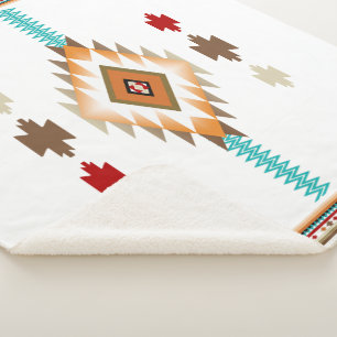 Southwest 2 - changeable colour sherpa blanket