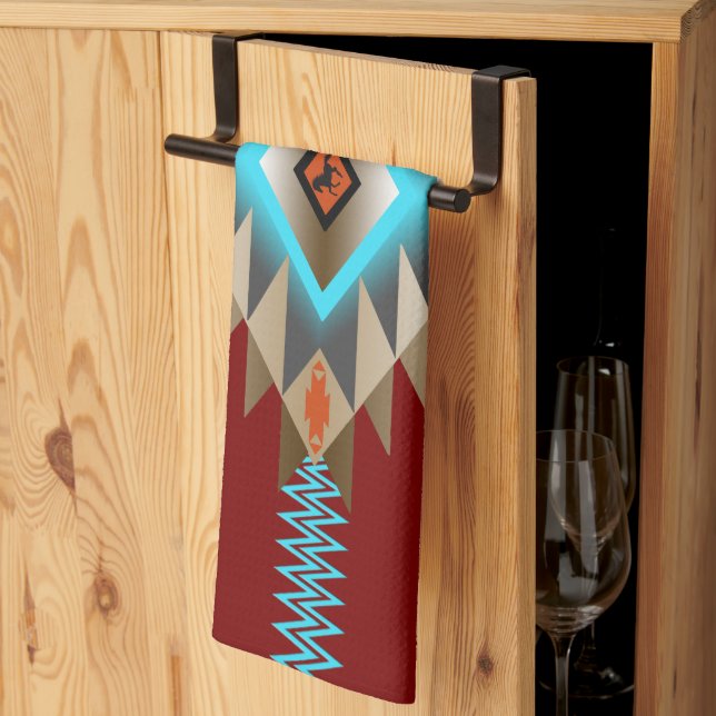 Southwest 3 - changeable colour kitchen towel (Thirds Fold)