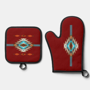 Southwest 3 - changeable colour oven mitt & pot holder set