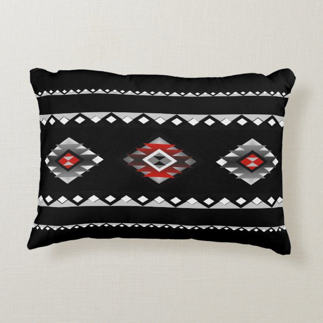 Southwest 5 dbl-sided, change colours accent pillow (Back)