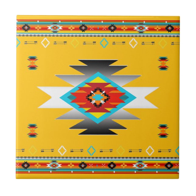 Southwest 8 pattern, changeable colour tile (Front)