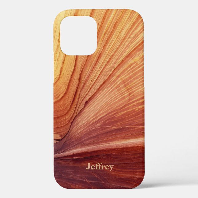 Southwest Abstract Tan Brown Gold and Red, Name, Case-Mate iPhone Case (Back)