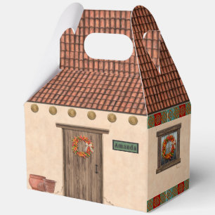 Southwest Adobe and Terracotta Tile House Design Favor Box