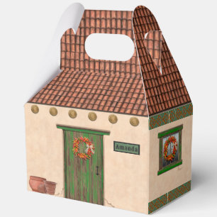 Southwest Adobe and Terracotta Tile House Design Favor Box