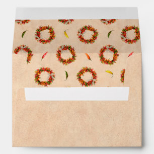 Southwest Adobe Chile Ristra Wreath Invitation Envelope