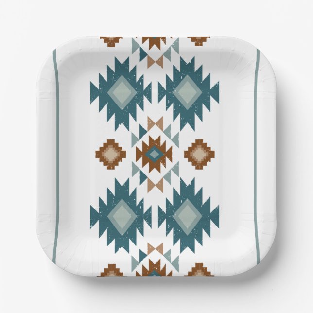 Southwest Baby Shower Party Plates (Front)