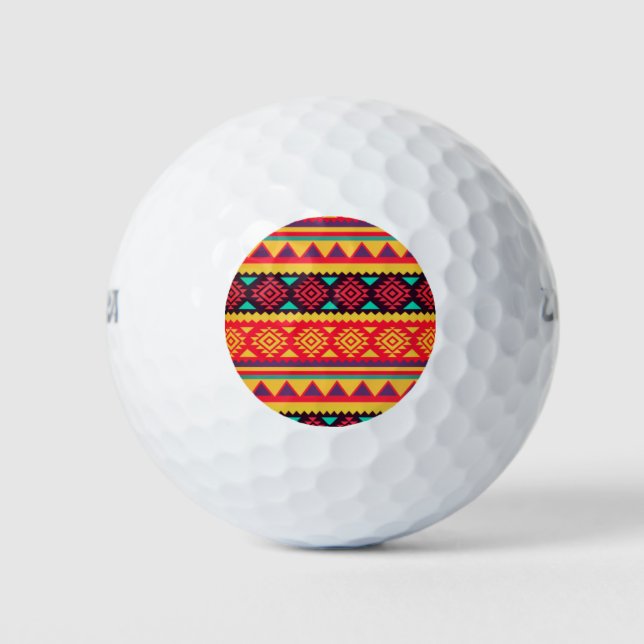 Southwest Blanket Pattern Golf Balls (Front)