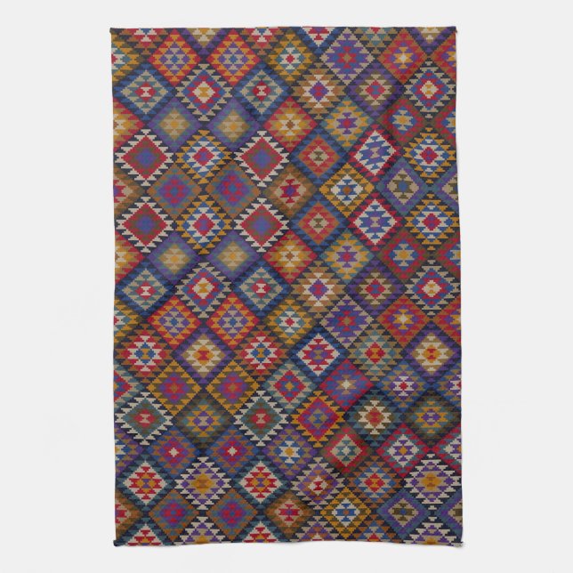 Southwest Blues Kitchen Towel (Vertical)