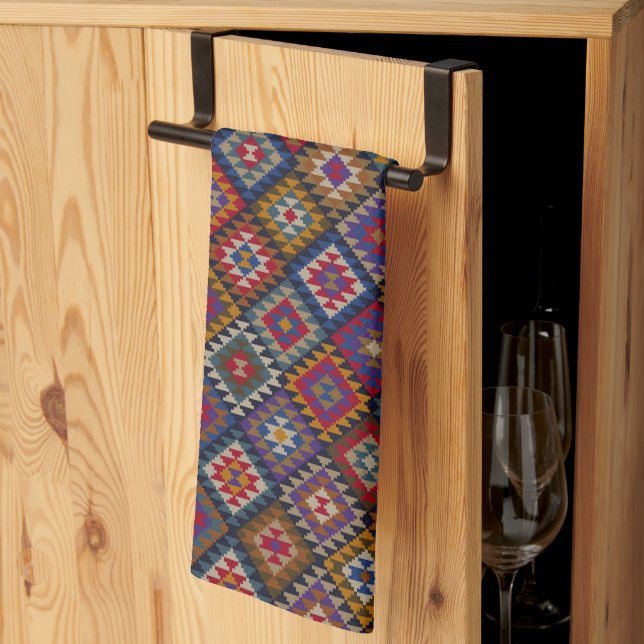 Southwest Blues Kitchen Towel (Thirds Fold)