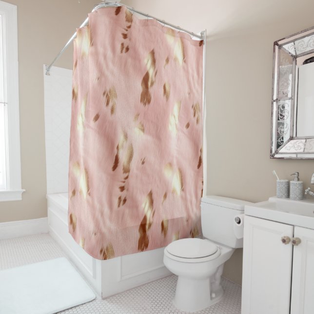 Southwest Blush Pink Gold Cowgirl Cowhide (In Situ)