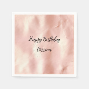 Southwest Blush Pink Gold Cowgirl Cowhide Napkin