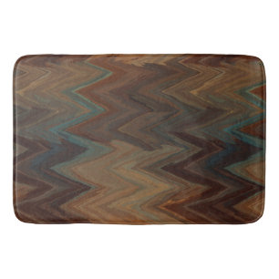 Southwest Brown Chevron Bath Mat