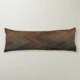 Southwest Brown Chevron Body Pillow
