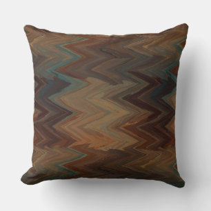 Southwest Brown Chevron Throw Pillow