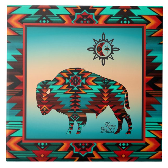 Southwest Buffalo CERAMIC TILE (Front)