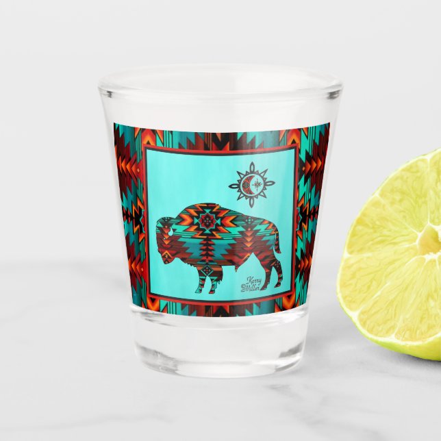 Southwest Buffalo Shot Glass (Front)