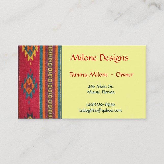 Southwest Business Card (Front)