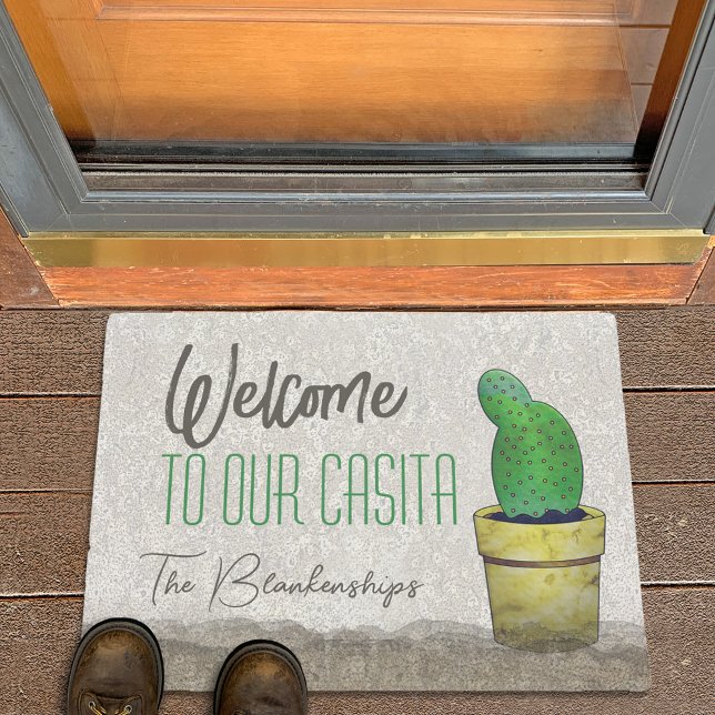Southwest Cactus Family Last Name WELCOME Doormat (Creator Uploaded)