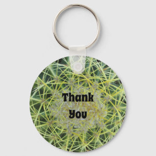 Southwest Cactus Photo Desert Plant Thank You Keychain