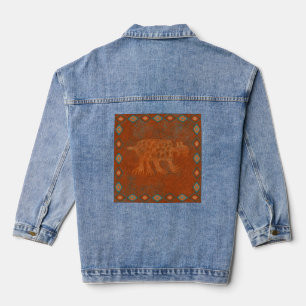 Southwest Canyons Bobcat Petroglyph Denim Jacket