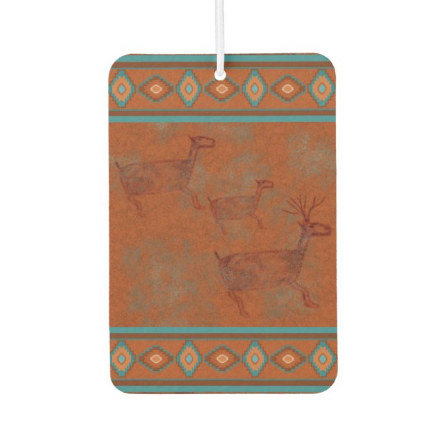 Southwest Canyons Deer Petroglyphs Air Freshener (Front)