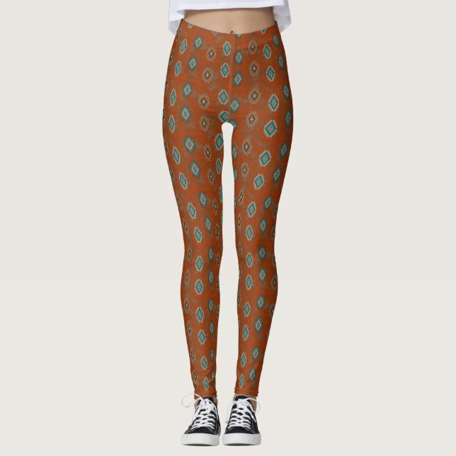 Southwest Canyons Diamond Leggings (Front)