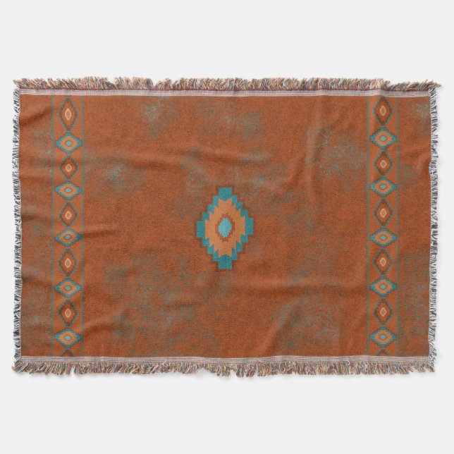 Southwest Canyons Diamond Throw Blanket (Front)