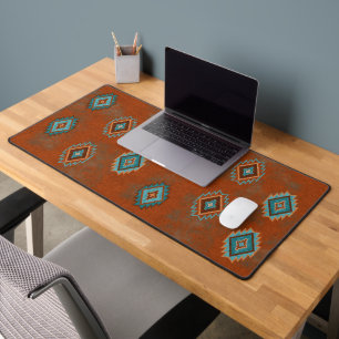 Southwest Canyons Geometric Diamond Design Desk Mat