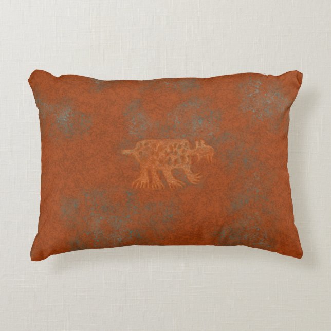 Southwest Canyons Petroglyphs Decorative Pillow (Front)