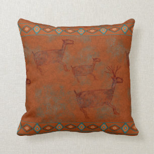 Southwest Canyons petroglyphs Throw Pillow