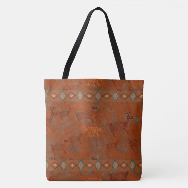 Southwest Canyons Petroglyphs Tote Bag (Front)