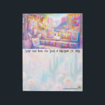 Southwest Cat Market Notepad<br><div class="desc">Palais de Marigold St. May creates unique stationery for those who think the Louvre should have more color, more Kawaii, and more rainbows. Note that the designs are generally created for the large notepads, stationery sheets, stickers, address labels, note cards, and envelopes. If you would like a different size, or...</div>