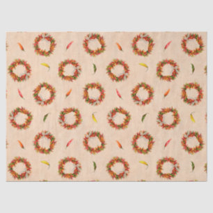 Southwest Chile Ristra Wreath on Adobe Wall Tissue Paper