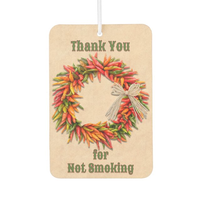Southwest Chile Ristra Wreath Personalized Air Freshener (Front)