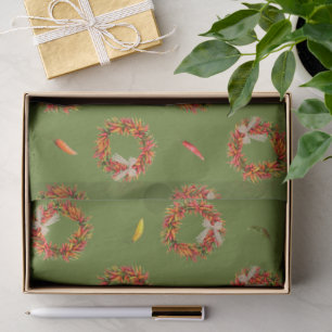Southwest Chile Ristra Wreaths and Peppers Pattern Tissue Paper
